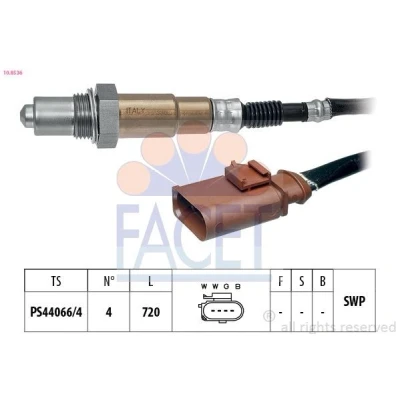 Bild av FACET 10.8536 Sonde lambda chauffé, planaire, Filetage prégraissé VOLKSWAGEN: CADDY 4 Kasten, Kombi