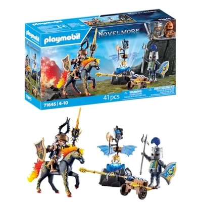 Bild av Playmobil Novelmore 71645 rustningsövervakning, inklusive två riddare, en häst och värdefull rustning, actionrik leksak för barn från 4 år