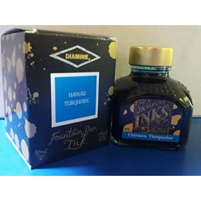 Bild av Diamine Bläck till reservoarpenna, flaska, Havasu Turquoise, 80 ml