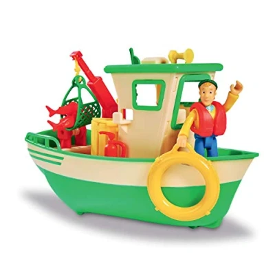 Bild av Simba 109251074038 Brandman Sam Charlies Fiskebåt med Figur 20 cm, Från 3 år Simba, Flerfärgad, cm