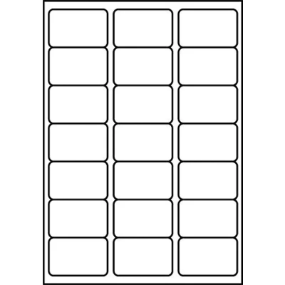 Bild av SmithPackaging A4 Självhäftande adressetiketter, 21 etiketter per ark, 100 63,5 x 38,1 mm 2