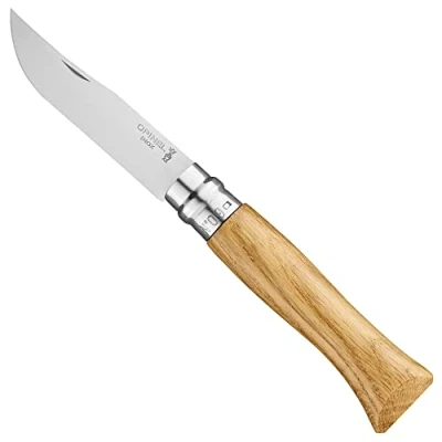 Bild av Opinel kniv nr. 09 ek rostfritt sandvikstål camping bladlängd 9 cm, total längd: 20,7 vikt: 57 g, 254604, bok