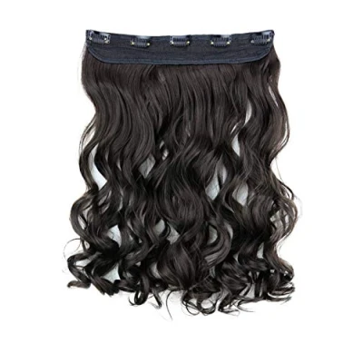 Bild av CAISHA 40cm Clip In Extensions Hårförlängning Hårstycke Rak Voluminös Vågig Brun C53 1