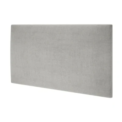 Bild av MOLLIS Sängplatta, rektangulär och dekorativ väggpanel, lämplig som sänghuvuddel eller kollisionsskydd, minskar ljud förbättrar akustik, tillverkad av skum, 60 x 30 cm, silver