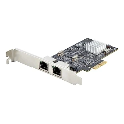 Bild av StarTech.com 2 Port 2.5Gbps NBASE T PCIe Network Card Intel I225 V Dual Computer Multi Gigabit NIC PCI Express Server LAN Desktop Ethernet Interface
