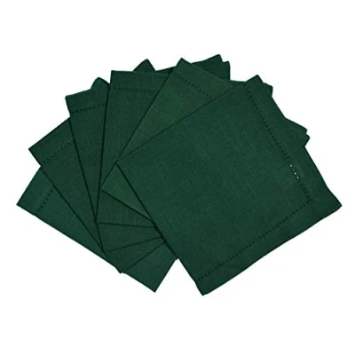 Bild av Penguin Home® 100% Linne Ser Bomull Servett 6 Delad Set, Solid Grön