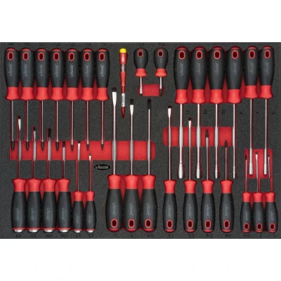 Bild av VIGOR V4230 Kit de tournevis 32 Module d&#039;outil (mousse calage PU) Pressure foot set (removal) for compact wheel bearings