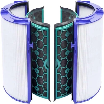 Bild av KEEPOW ersättningsfilter för Dyson HP04 TP04 DP04 ren sval luftrenare, 360 fläktglas HEPA filter aktivt kolfilter
