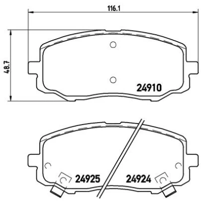 Bild av Bromsbeläggssats, skivbroms BREMBO P 30 045