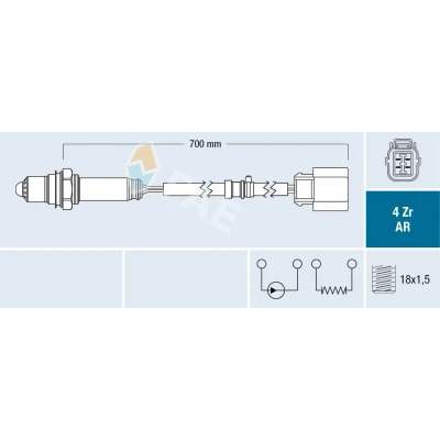 Bild av FAE 75609 Sonde lambda HONDA: Accord 7 Limousine, Tourer