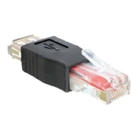 Bild av Delock USB adapter RJ 45 (hane) till (hona) svart