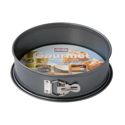 Bild av Original Kaiser Gourmet Springform 24 cm rund med platt botten, bakform, läckagesäker, non stick belagd, värmebeständig upp till 230 C, grå