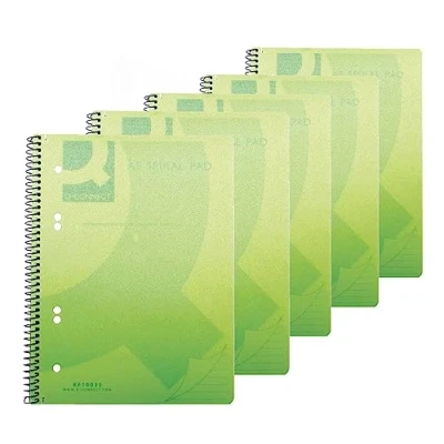 Bild av Q Connect A5 polypropylen anteckningsblock, grön, 5 pack