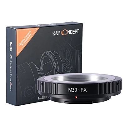 Bild av K&amp;F Concept M39 till FX objektivmontering adapter manuell för M39/L39 skruvmontering SLR objektiv och kompatibel med Fujifilm Fuji X Mount spegelfria kameror