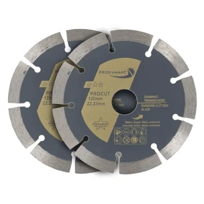Bild av PRODIAMANT 2er Set Diamant Trennscheibe universal 125 x 22,2 mm Beton, Stein, Ziegel 125mm Diamantscheibe 10mm Segment