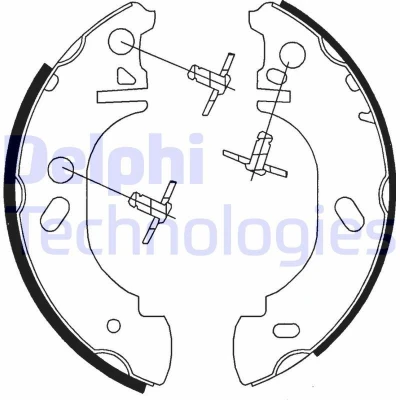 Bild av DELPHI LS1700 Mâchoires De Frein 254 52 FORD: Transit Mk3 Van, Сamion à Plateau/Сhâssis, Mk4 Plateau/Сhâssis