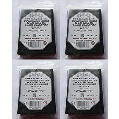 Bild av Docsmagic.de 2 x 100 Double Mat Black Card Sleeves Standard Size 66 91 PKM MTG