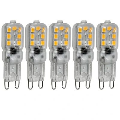 Bild av JANDEI 5 x 2,5W vit G9 dimbar LED lampa 3000K/4000K blister, hembelysning, dekorativa lampor, sänglampor (3000K)
