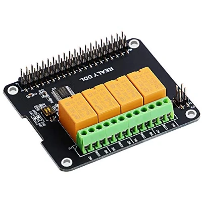 Bild av GeeekPi Raspberry Pi Expansion Board 4 Channel Relay Power modul för 4B &amp; 3 Model B+ och 3/2 modell B (Ingen programmering krävs/programmerbar)