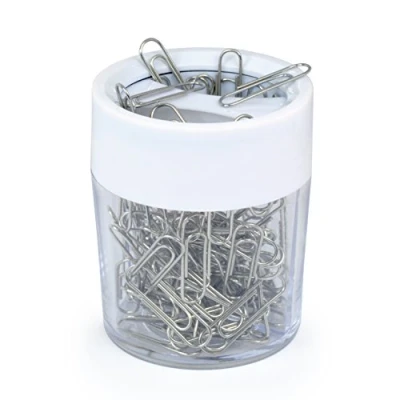 Bild av Rapesco PCH000A1 magnetisk pappersklippsdispenser med 100 klämmor, vit