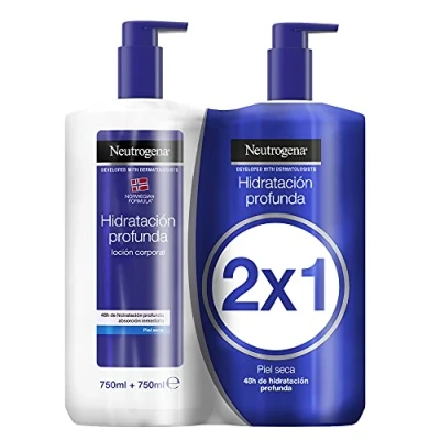 Bild av Neutrogena , Moisturizing Body Cream, Norwegian Formula, För torr hud dag och natt, upp till 48 timmars återfuktning, Mjukare närad hud, Utvecklad med hudläkare, Förpackning 2 x 750 ml