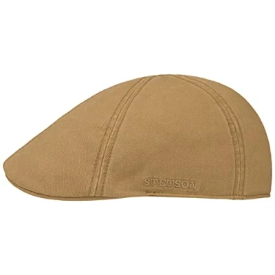 Bild av Stetson Texas Cotton Flat Cap med UV Skydd Damer/Herrar keps bomullskeps solkeps skärm Sommar Vinter XL (60 61 cm) ljusbrun