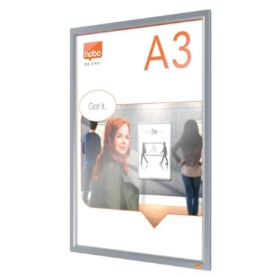Bild av Nobo Impression Pro A3 affischram med anodiserad clipsram