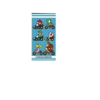 Bild av Carbotex Super Mario Luigi Toad Yoshi Peach Donkey Kong strandhandduk 100 % bomull storlek 70 x 140 cm