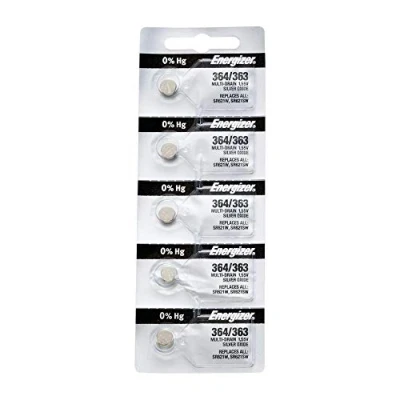 Bild av Energizer 364 363 Silver Oxide Watch Batteries 5pk SR621SW SR60