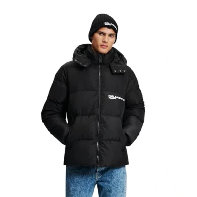 Bild av Karl Lagerfeld Jeans Hooded Puffer Vinterjacka, Storlek: XXL, Black