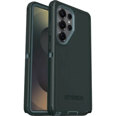 Bild av OtterBox Defender skal för Samsung Galaxy S25 Ultra, extra stöttåligt, fallsäkert, skyddande skal, testad till militärstandard x7, Grön