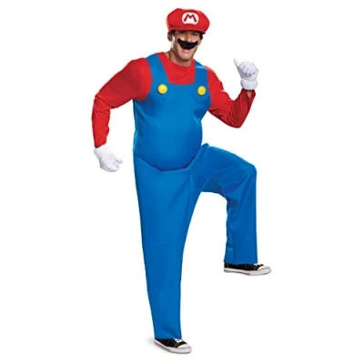 Bild av DISGUISE DIS10775D Deluxe Vuxna Super Mario kostym, Män, Tecknad, Röd, X Large