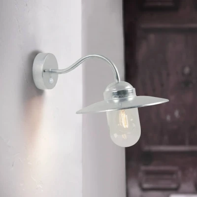 Bild av Nordlux Utomhusvägglampa Luxembourg sensor, galvaniserad
