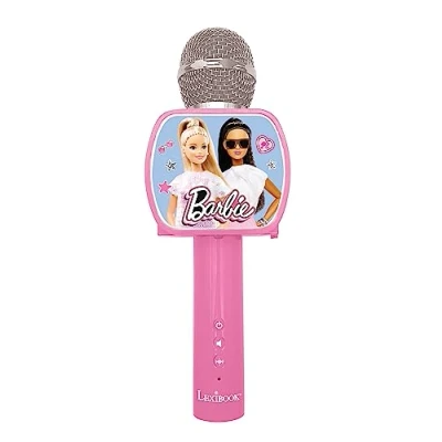 Bild av Lexibook Barbie, Bluetooth mikrofon med röständringsfunktion, telefonhållare ingår, inbyggd högtalare, rosa, MIC240BB