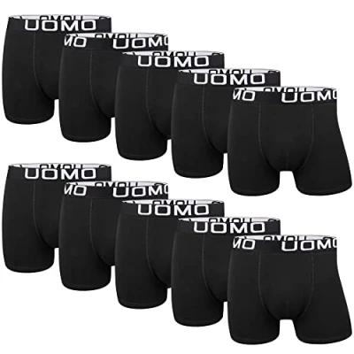 Bild av L&amp;K 10 pack retrokalsonger för män, boxershorts, bomull, svarta, flerfärgade underkläder, 1116, XXL