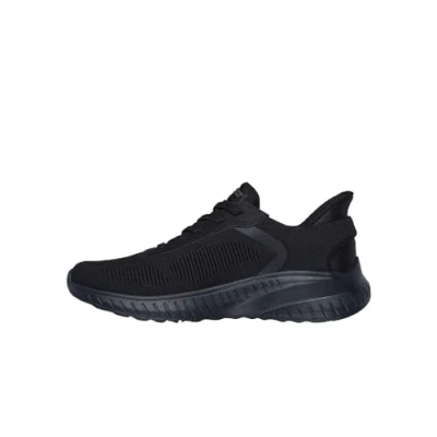Bild av Skechers Herr handsfree Slip ins Squad Chaos Solid Step Sneaker, Svart/Svart, 40 EU