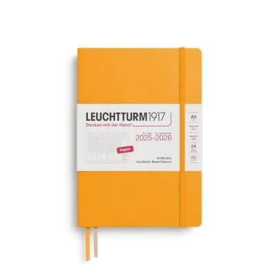 Bild av LEUCHTTURM1917 372817 akademisk veckoplanerare medium (A5) 2026, 18 månader 07.2025 12.2026, Rising Sun, engelska