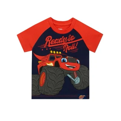 Bild av Blaze and the Monster Machines T shirt Pojkars Monstertruck Tshirt Kortärmad Officiell Merchandise Blå 98