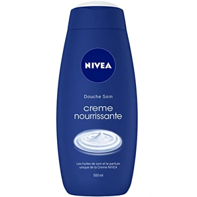 Bild av NIVEA Duschkräm (1 x 500 ml), kroppskräm med den unika doften av kräm, fuktgivande och vårdande vård för mycket torr hud