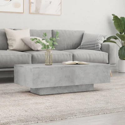 Bild av vidaXL Soffbord betonggrå 100x49,5x31 cm konstruerat trä, tebord, soffbord, vardagsrumsbord, sidobord, accentbord, sidobord