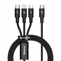 Bild av Baseus multiladdarkabel USB C för Lightning, och Micro
