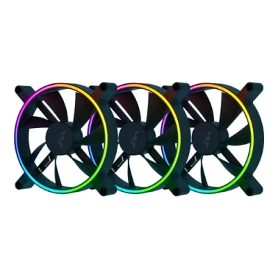 Bild av Razer Kunai Chroma Hydraulisk RGB LED PWM Performance (140 mm) hydrauliska aRGB PC fläktar (tyst, kraftfull, anslut upp till 8 fläktar, PWN fläktkontrollstöd, aRGB) 3 svart