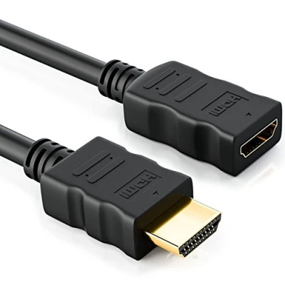 Bild av deleyCON 3,0m HDMI Förlängningskabel Kompatibel med 2.0a/b/1.4a UHD 4K HDR 3D 1080p 2160p ARC High Speed Ethernet Svart