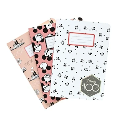 Bild av Grupo Erik Disney Mickey 100th Anniversary Pack Of 3 A6 Notebooks Notebook Notepads Notepad Cute Stationery Mouse Gifts