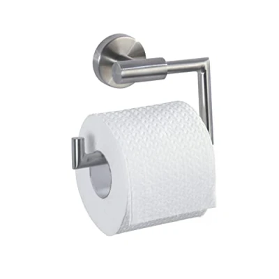 Bild av WENKO 19612100 WC rullhållare utan lock Bosio, rostfritt stål rostfri, 15 x 10,5 6,5 cm, matt