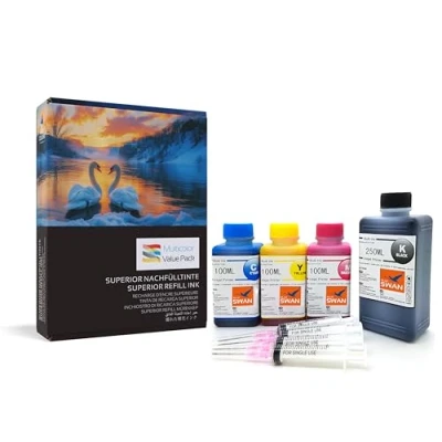 Bild av BLUE SWAN 550 ml påfyllningsbläck för Canon skrivarkassetter PG 545 CL 546 G 545XL 546XL Pixma TR4550 MG2450 MG2550S MG2555S MG2950 MG3051 MG305 2 MG3053 MX495 IP2850