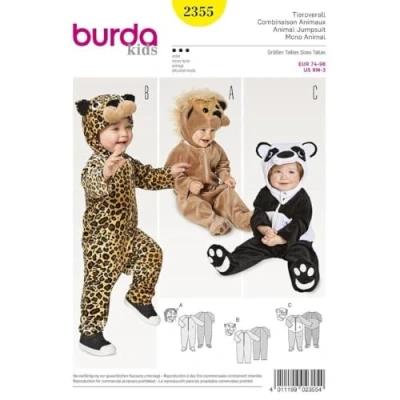 Bild av Burda B2355 Carnival mönster djurdräkt, papper, vit, 19 x 14 0,5 cm