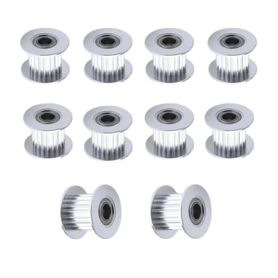 Bild av BZ 3D GT2 remskiva, Idler Pulley 20 tänder hål 5 mm bredd 10 kuggremskiva teeth för Voron 2.4 och andra skrivare 9 mm/10 kuggremar. (10 stycken)