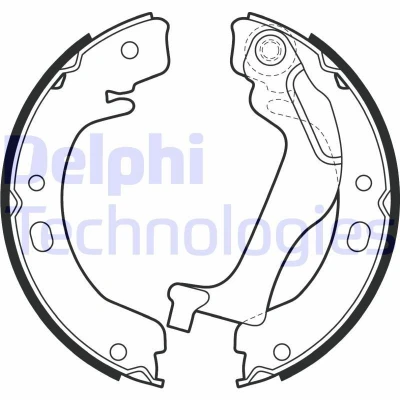 Bild av DELPHI LS2003 Mâchoires De Frein 172 22 TOYOTA: Corolla IX 3/5 portes, X Berline
