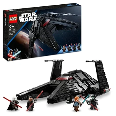 Bild av LEGO 75336 Star Wars Inquisitor Transport Scythe Byggsats med 4 Minifigurer, Rymdskepp 2 Kanoner, Ben Kenobi &amp; Ljussablar Ingår, Barn från 9 år